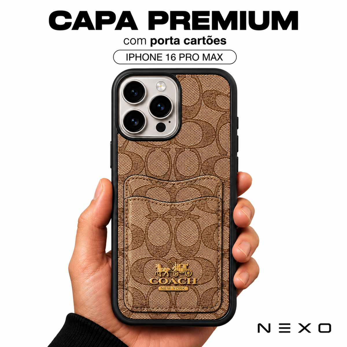 Capa Premium com Porta Cartões