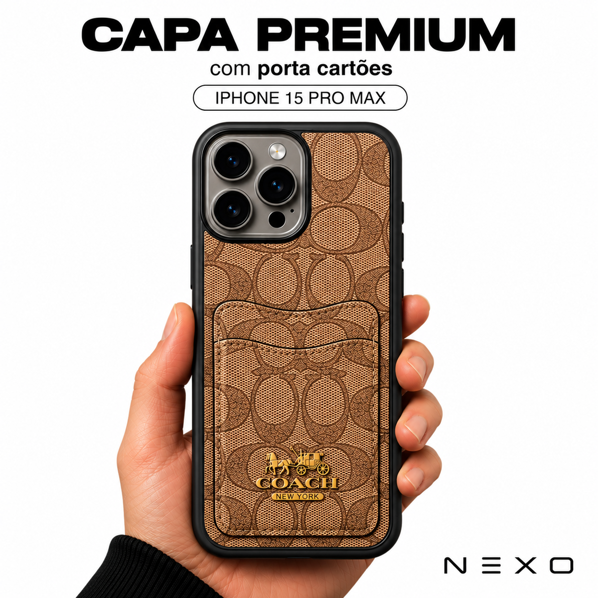 Capa Premium com Porta Cartões
