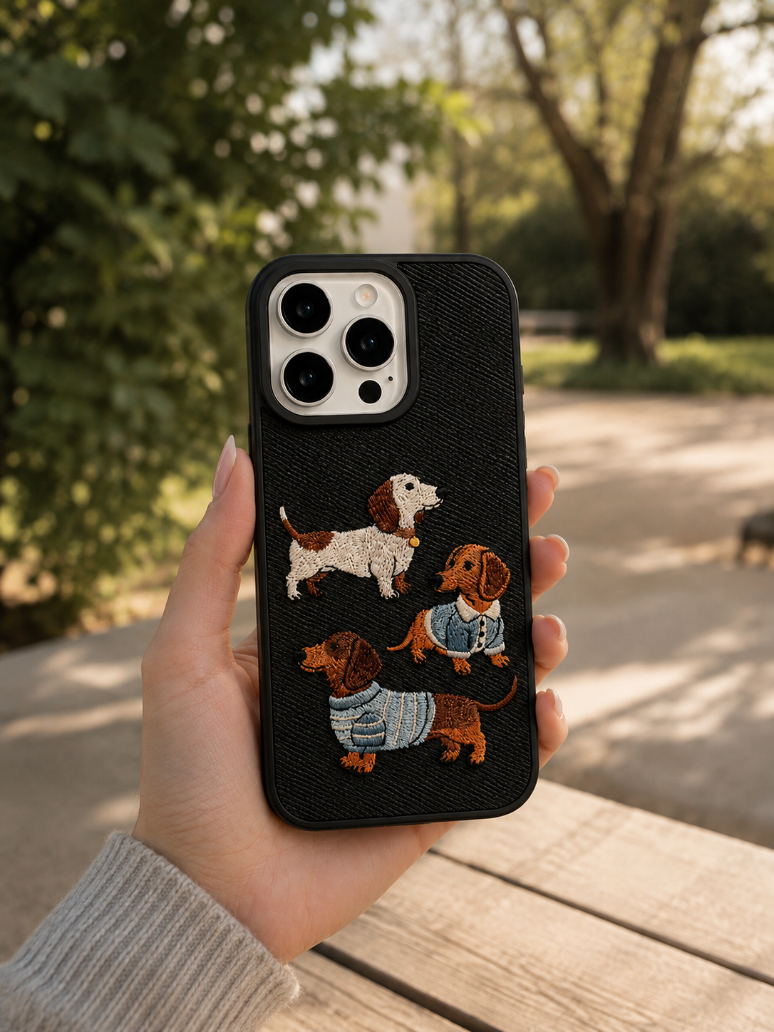 Capa Dachshunds Bordados